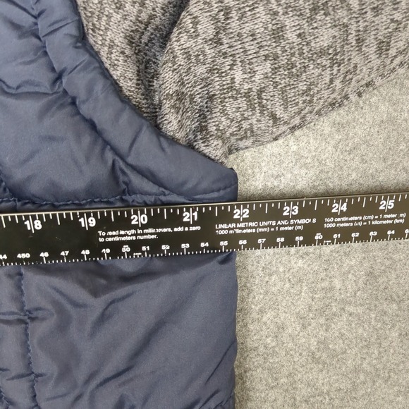 Beverly Hills Polo Club Mens Jacket Vest Sleeveless Puffer Hooded Gray Blue M - Picture 7 of 9